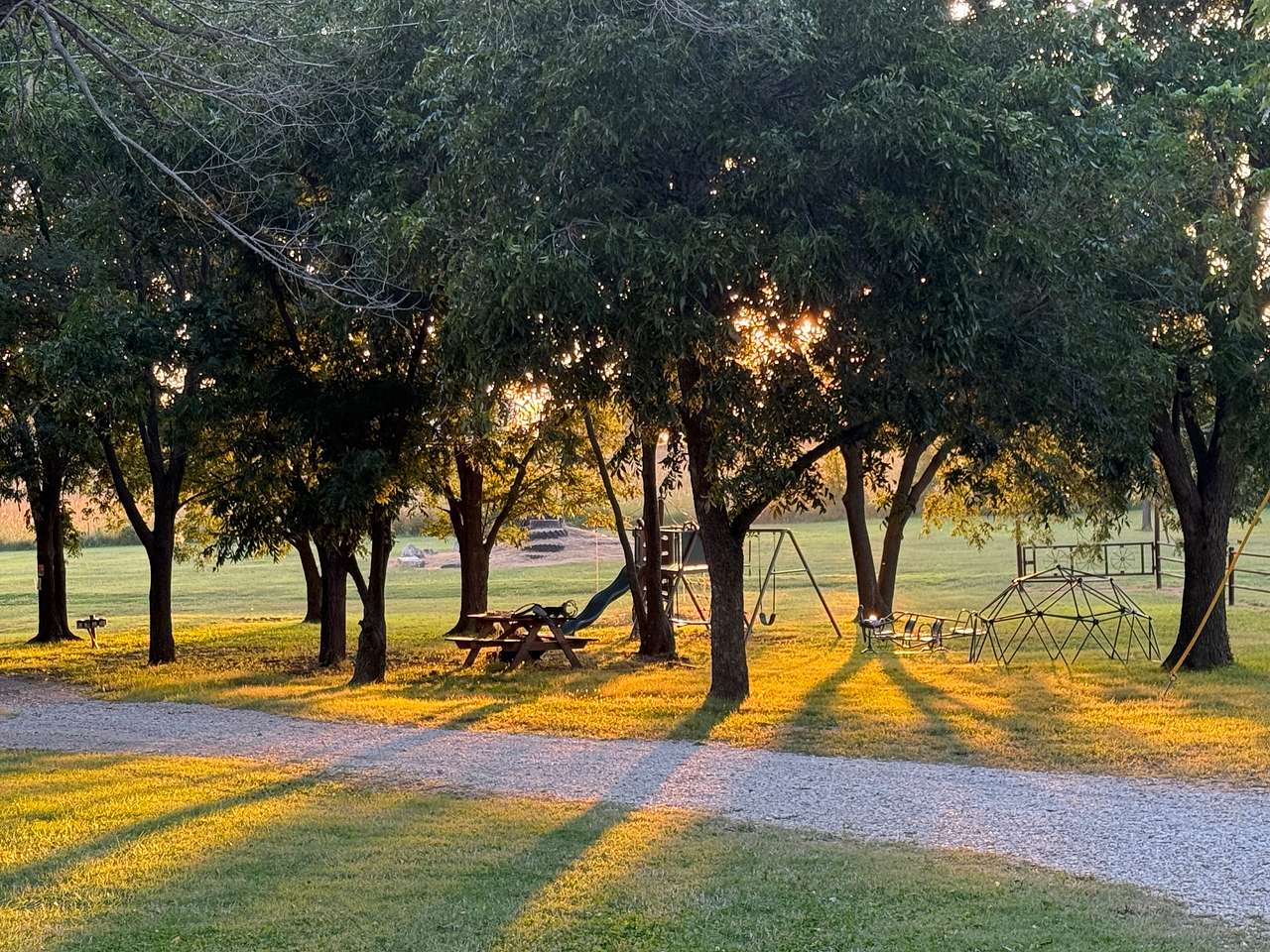 Campsite and playground area