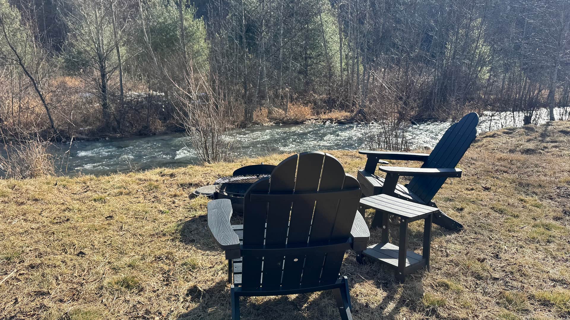 This is Back Creek, which we love and feel privileged to enjoy. This property is in the middle of three national forest and there is no industry upstream so the water is immensely pure and clear and wonderfully refreshing.