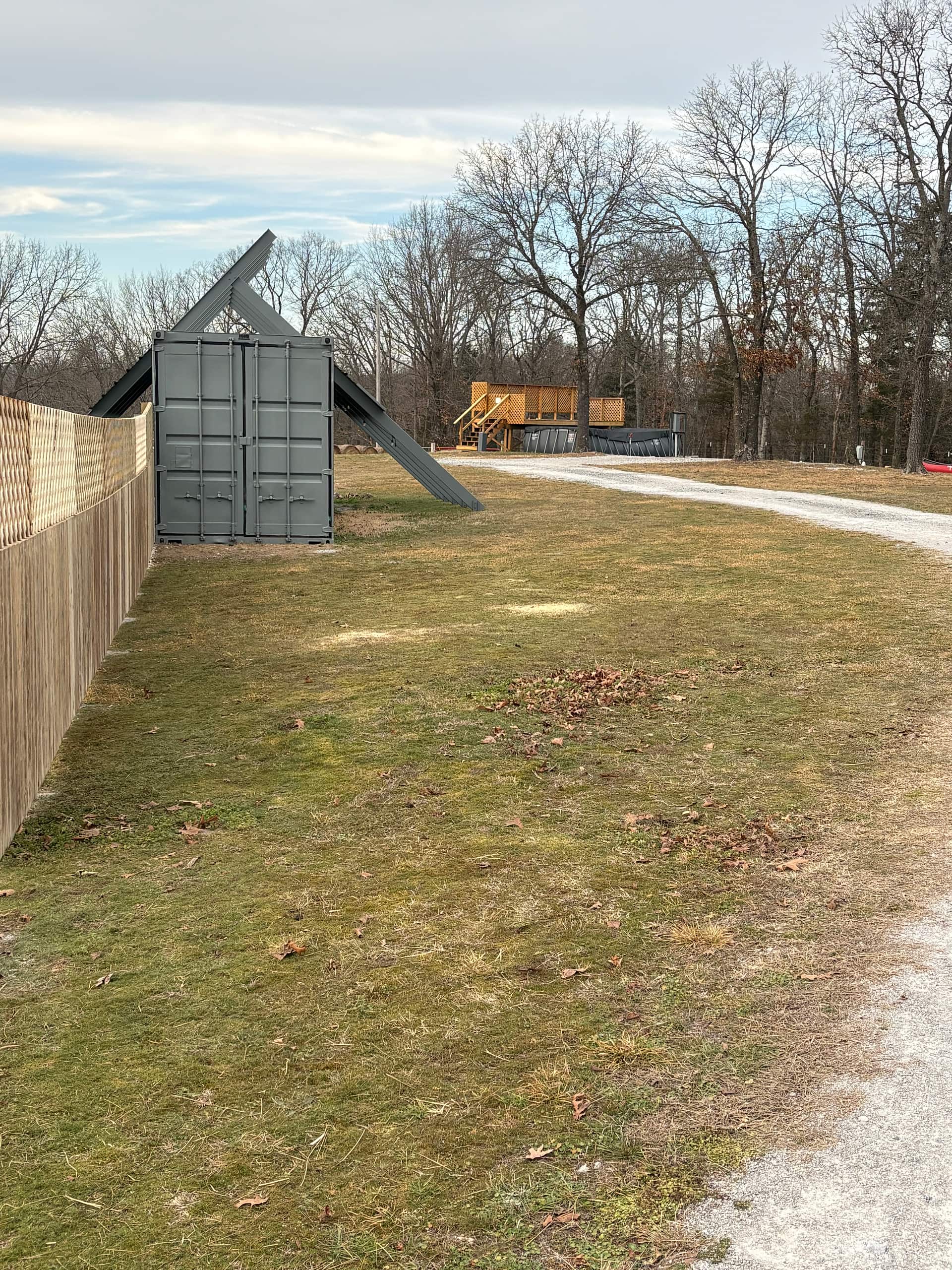 This grassy area is the redbud site 