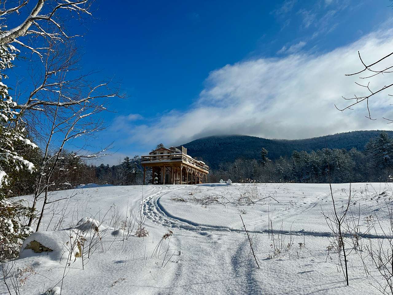 View from the snowshoeing trail. 