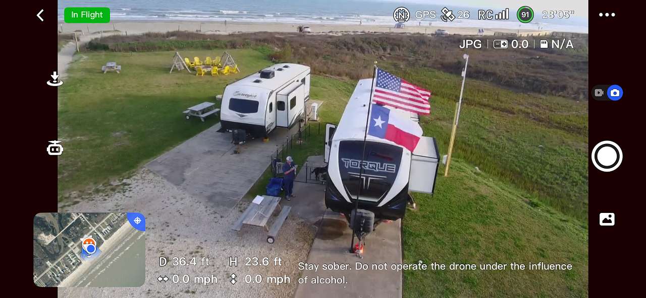 We are the RV on the right in Site #2