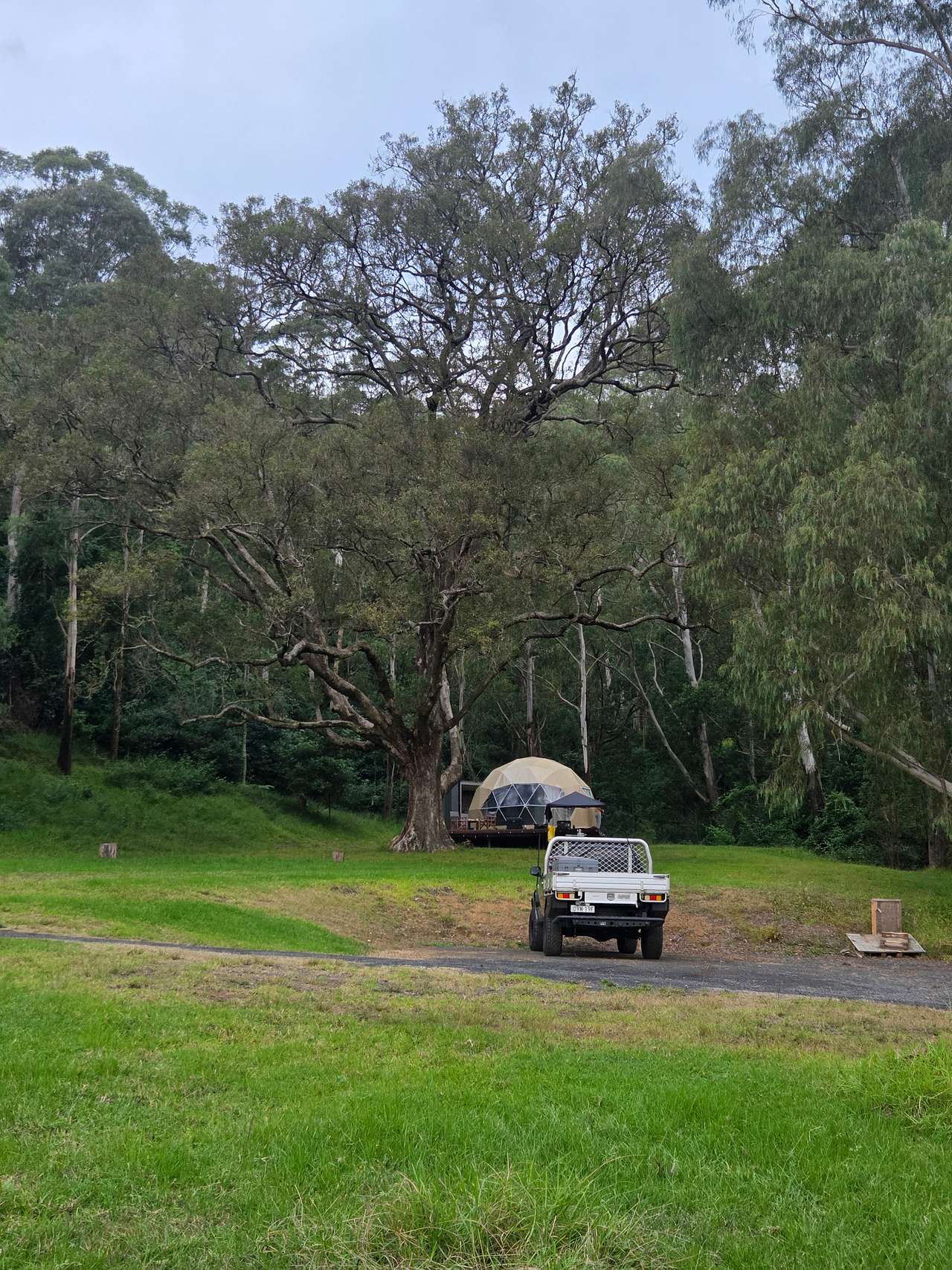 Parking space close to the dome