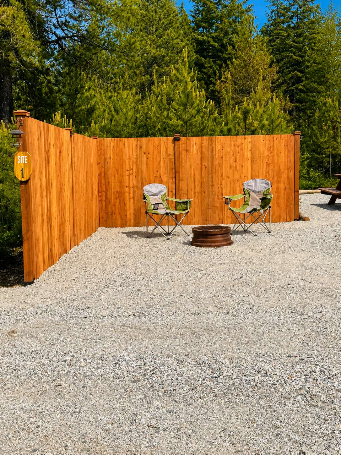 Lots of room around the fire pit for family and friends!