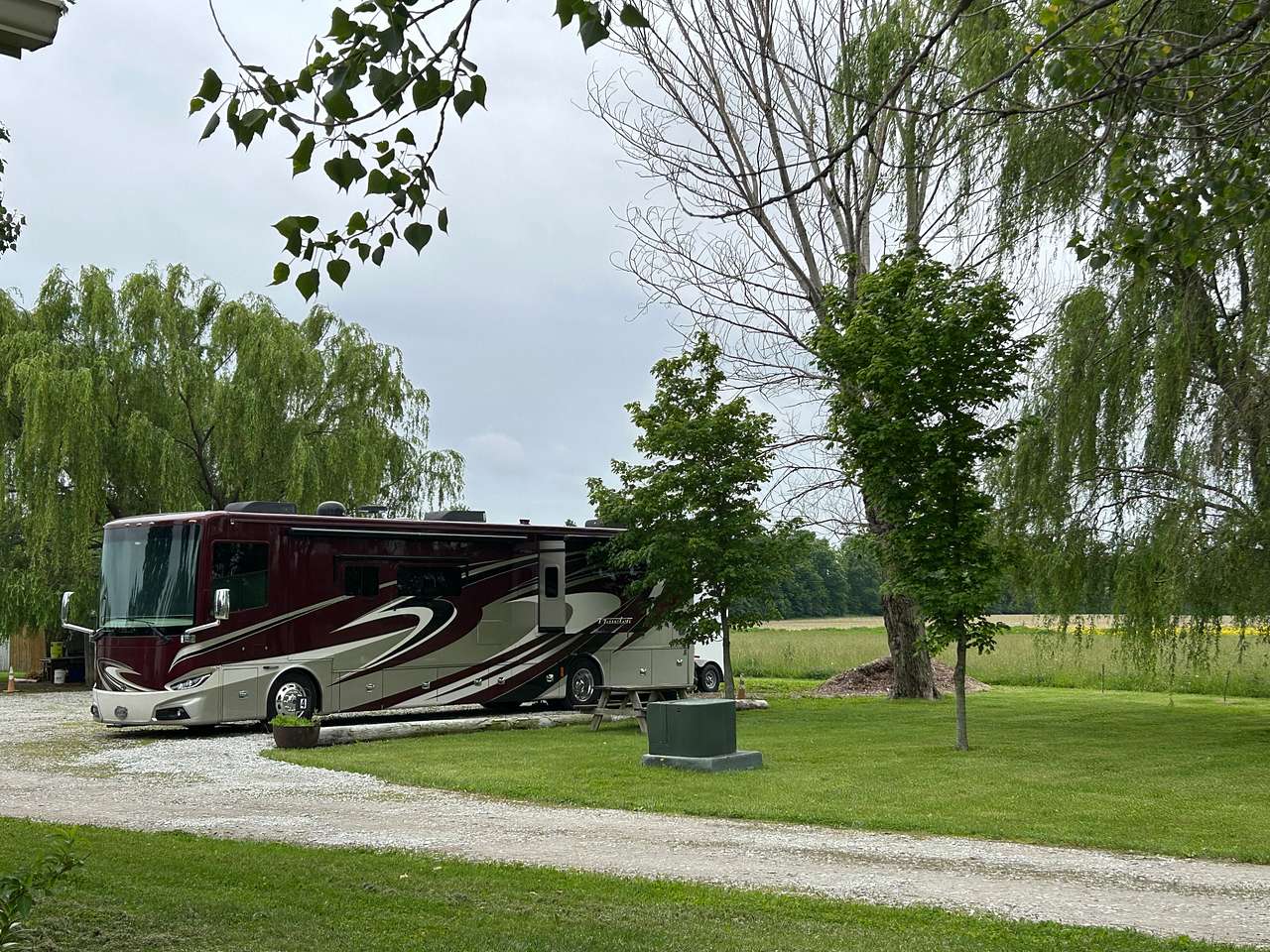 View of the Boondocking site from the front of the residence. 
