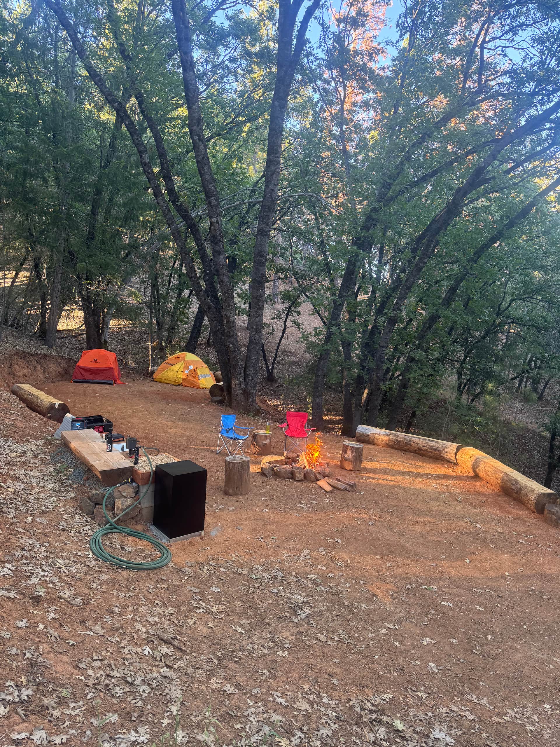 Large site with plenty of room to set up camp 