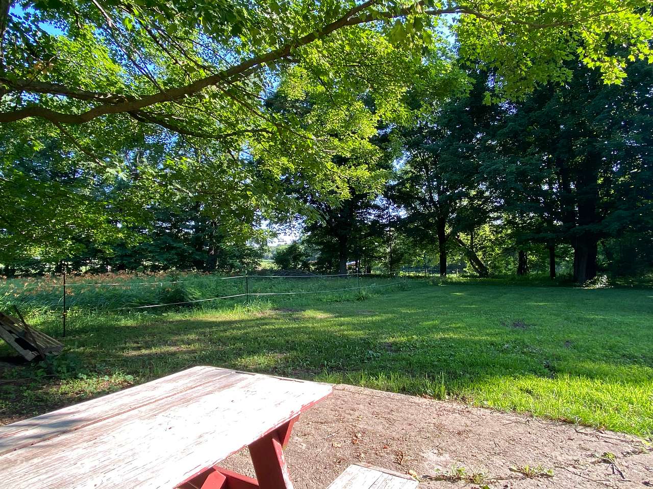 View from the concrete pad