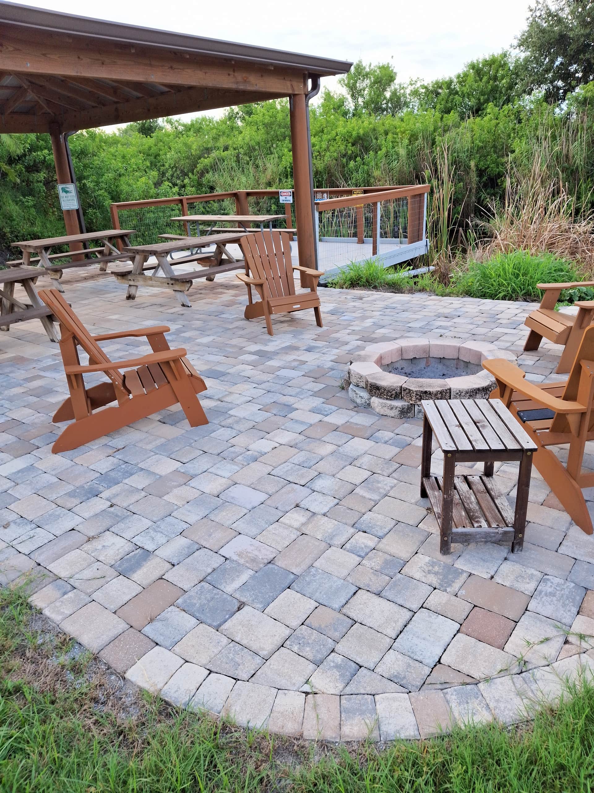 Camper's patio and firepit