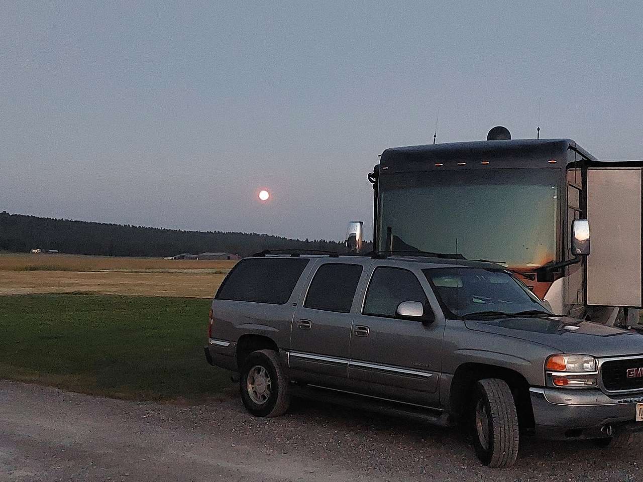 Moonrise around 2200 in late July