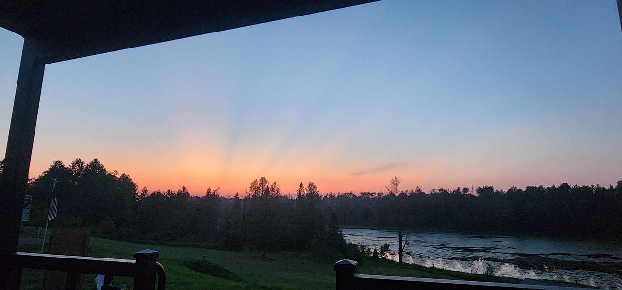 Amazing sunset from deck of camper