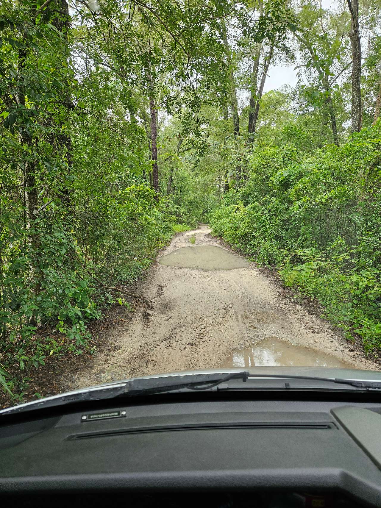 Road is very good, even in the rain.It's a short drive