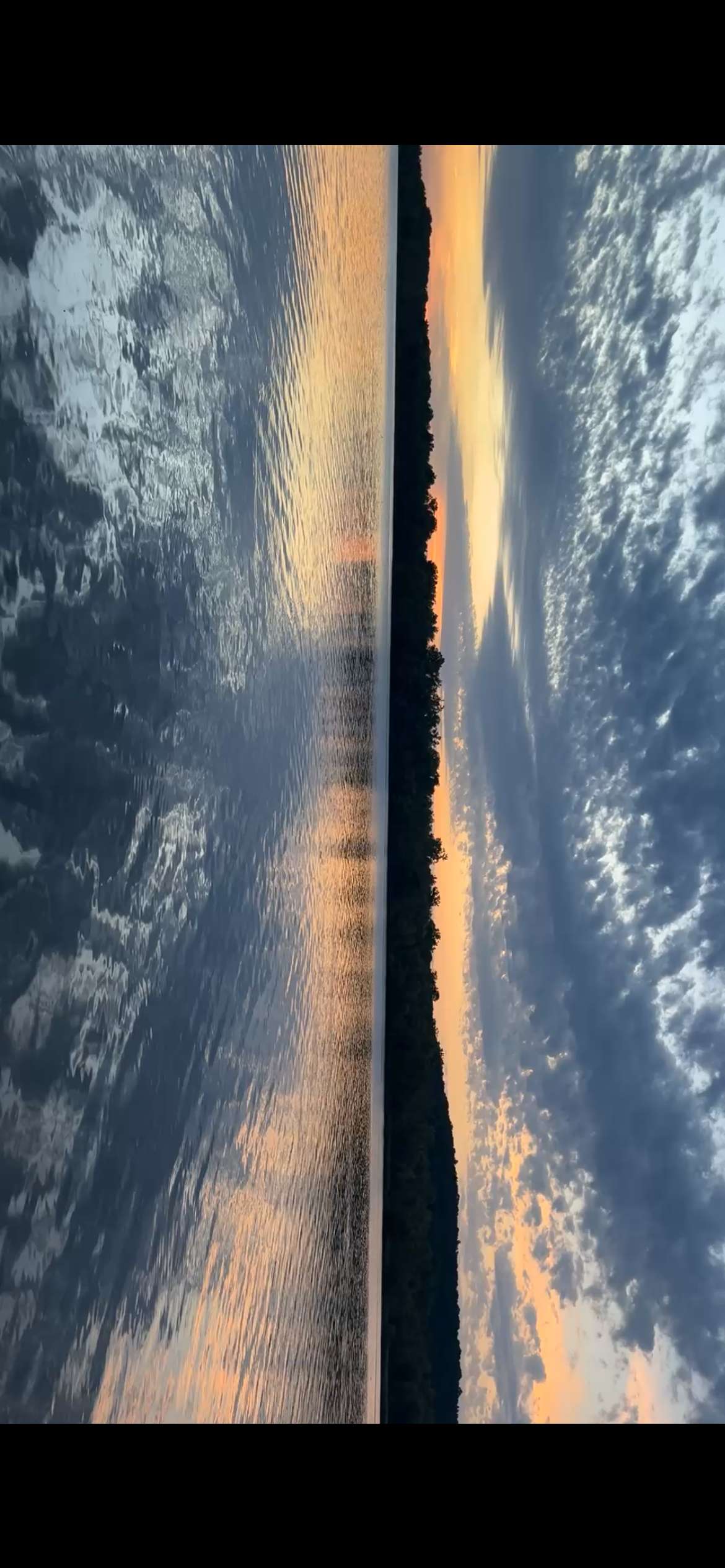 The water from the campsite.