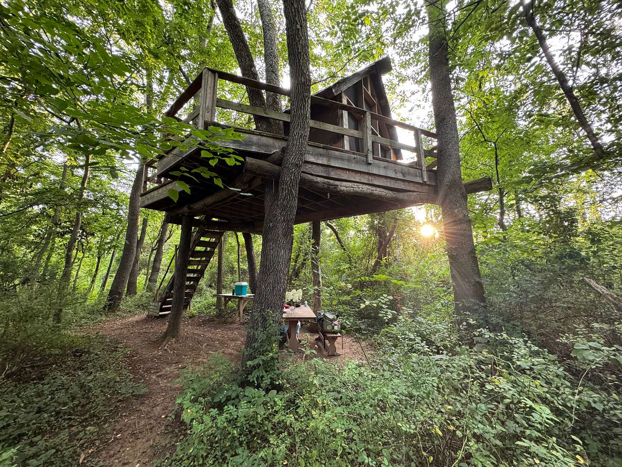 a short walk to the treehouse from parking. 