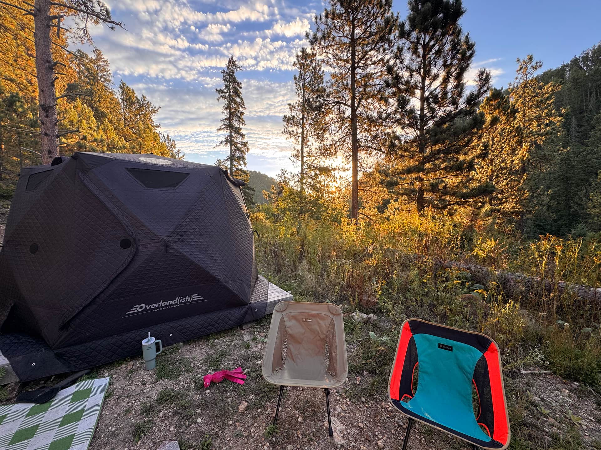 Tent pad was just a hair too small for our 12ft tent- but not a big deal. Awesome spot🫶🏻