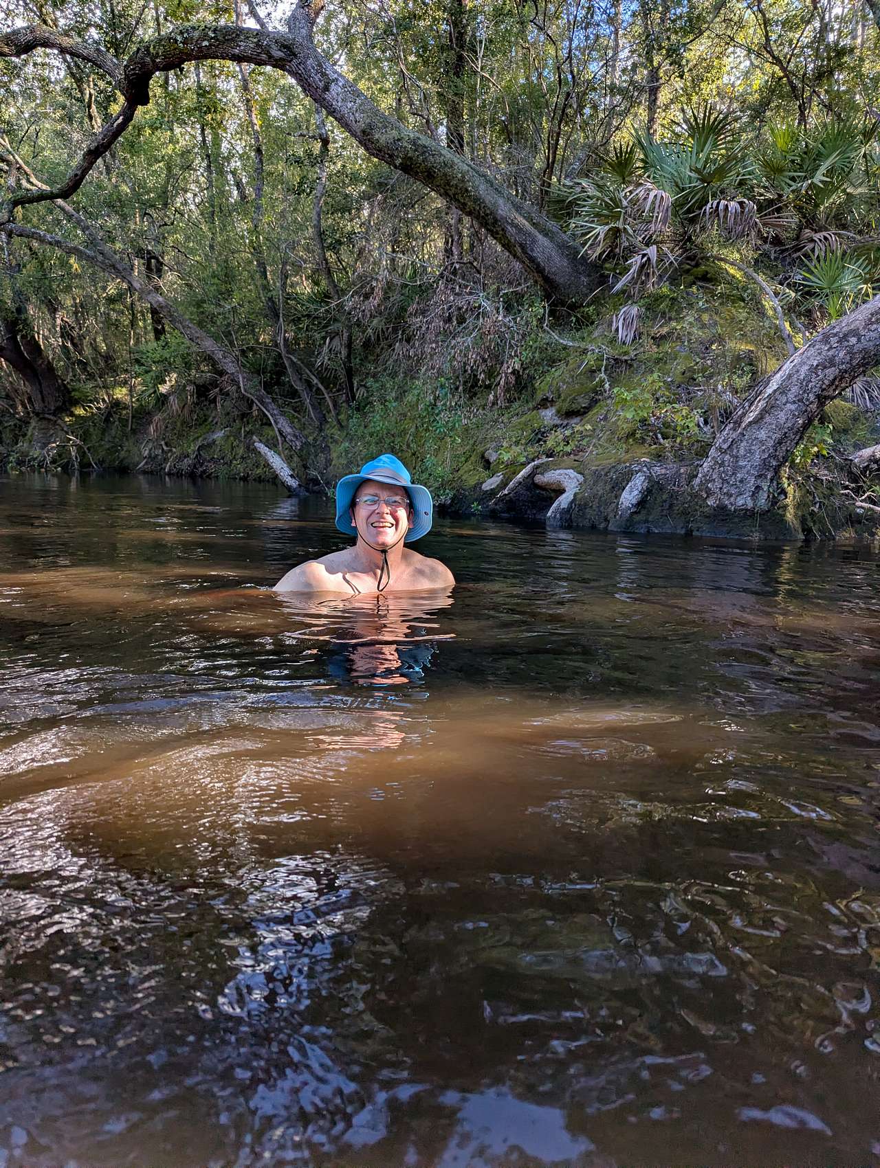 5 feet deep in the river channel