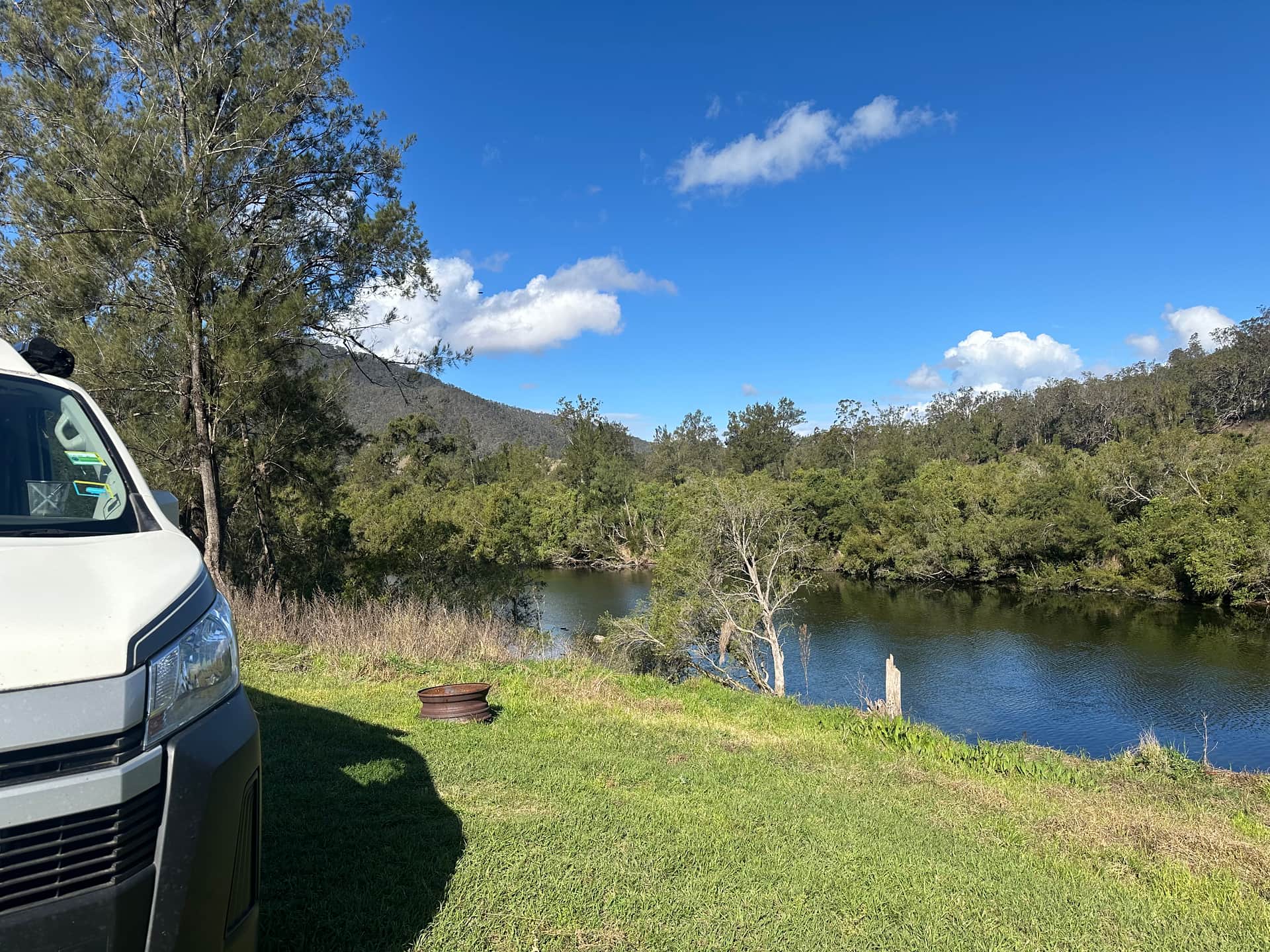 Our camping spot by the river 