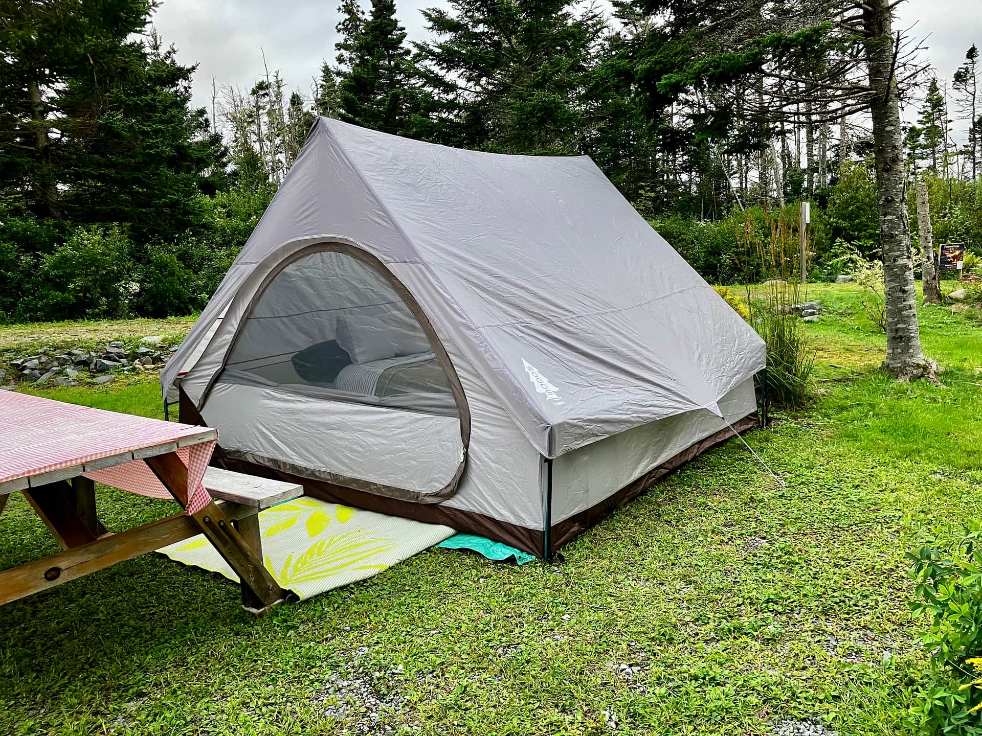 Our tent site was perfect