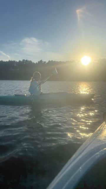 Kayaking at sun set