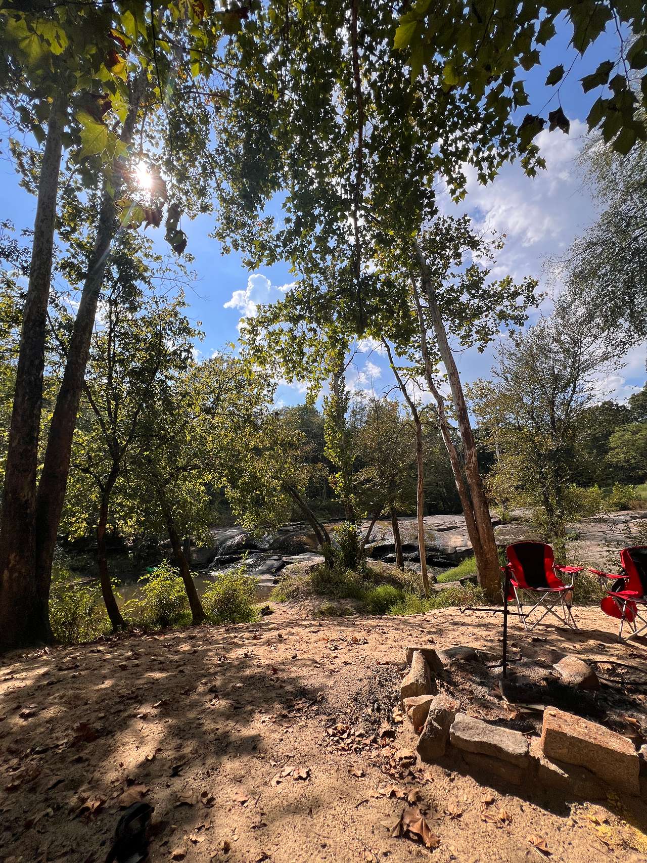 Waterfall camping close to CLT