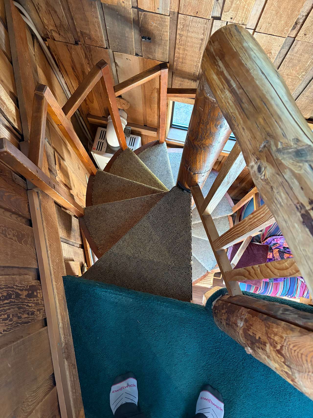 Spiral stairs and Treehouse door knocker!