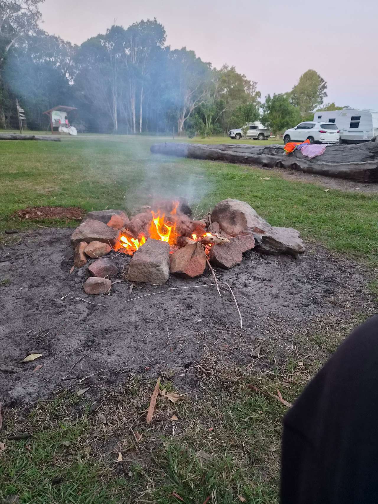 Huge fire place