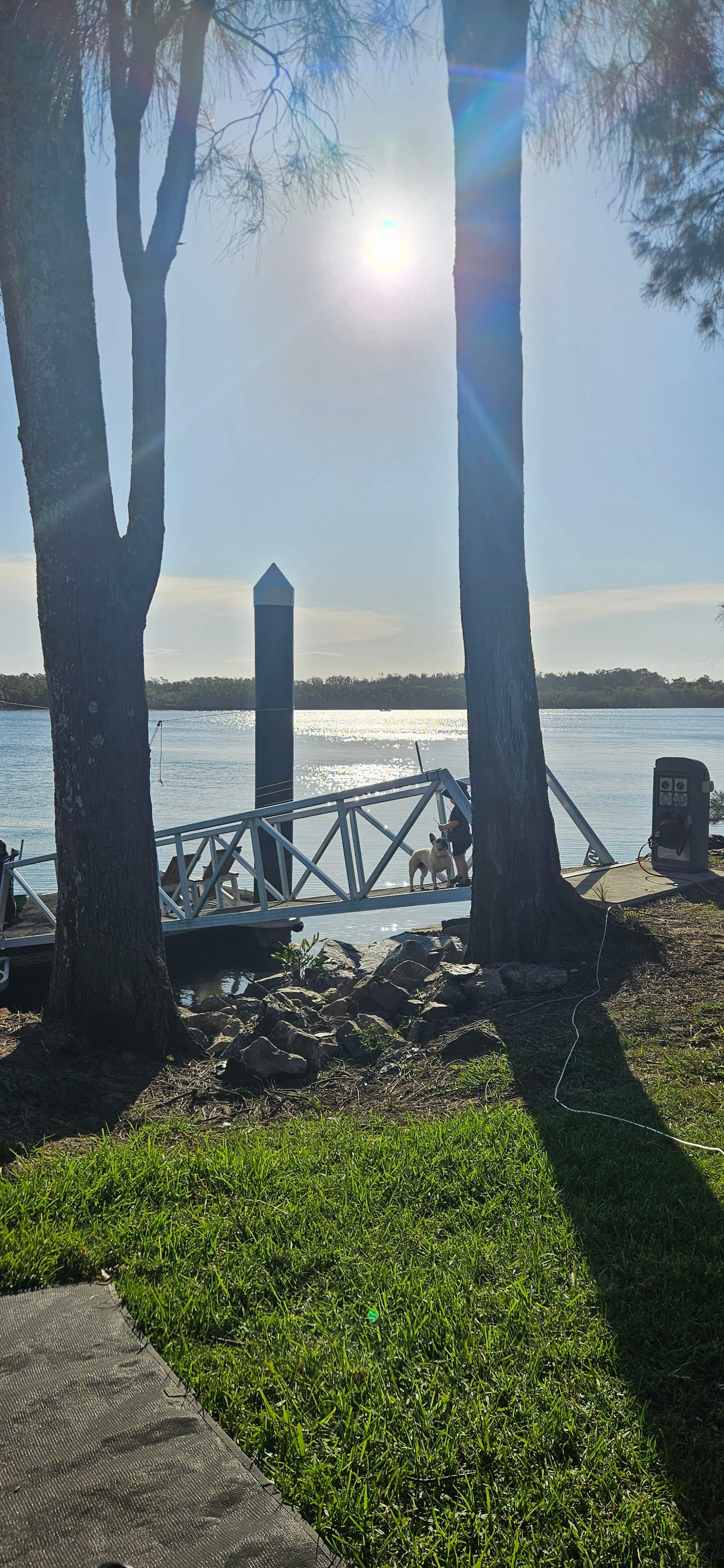 We caught bream, flathead and crabs from this pontoon