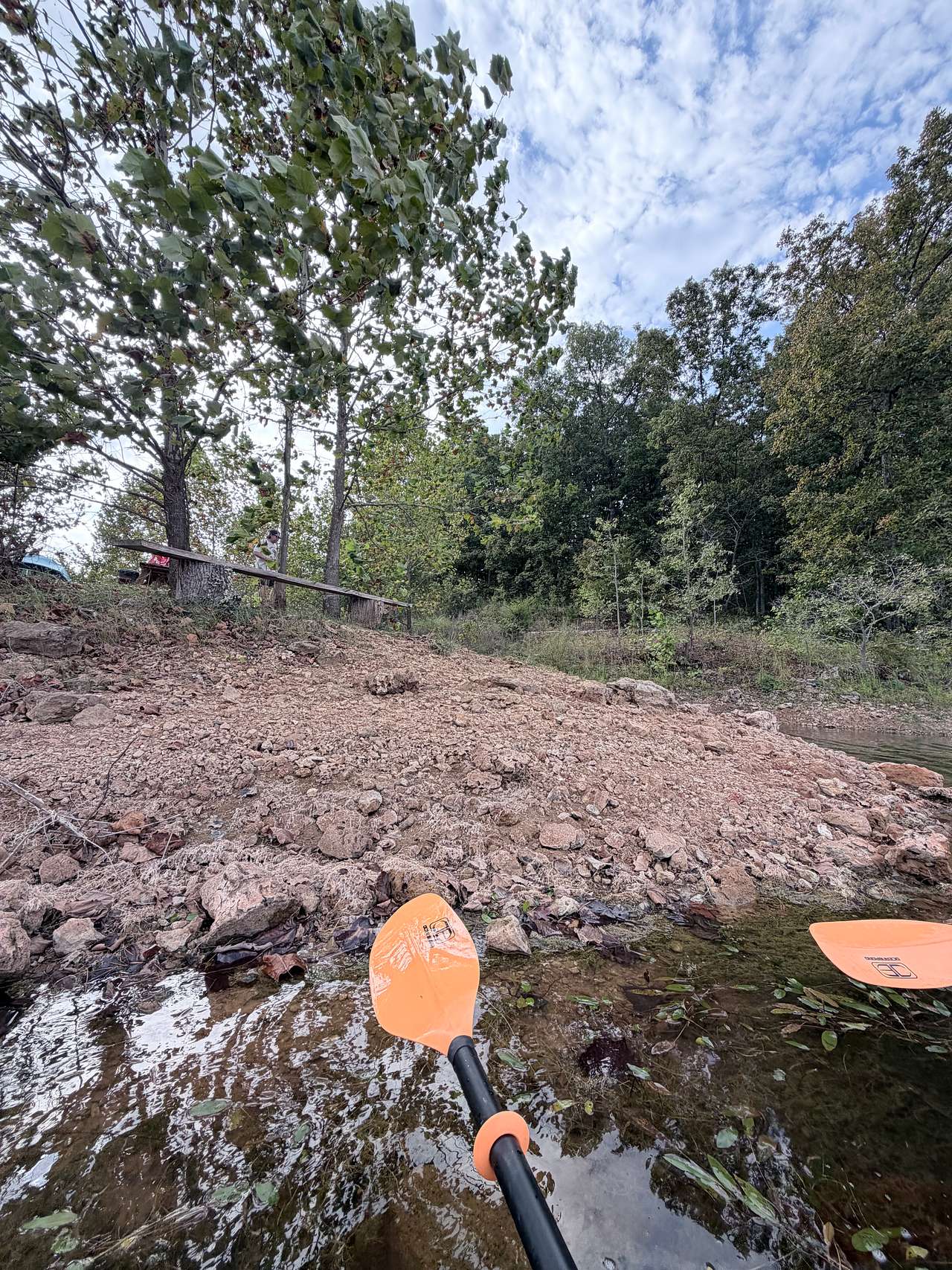 Kayaking around the lake