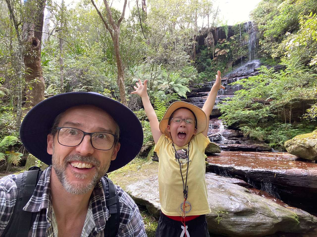 Exploring the waterfall