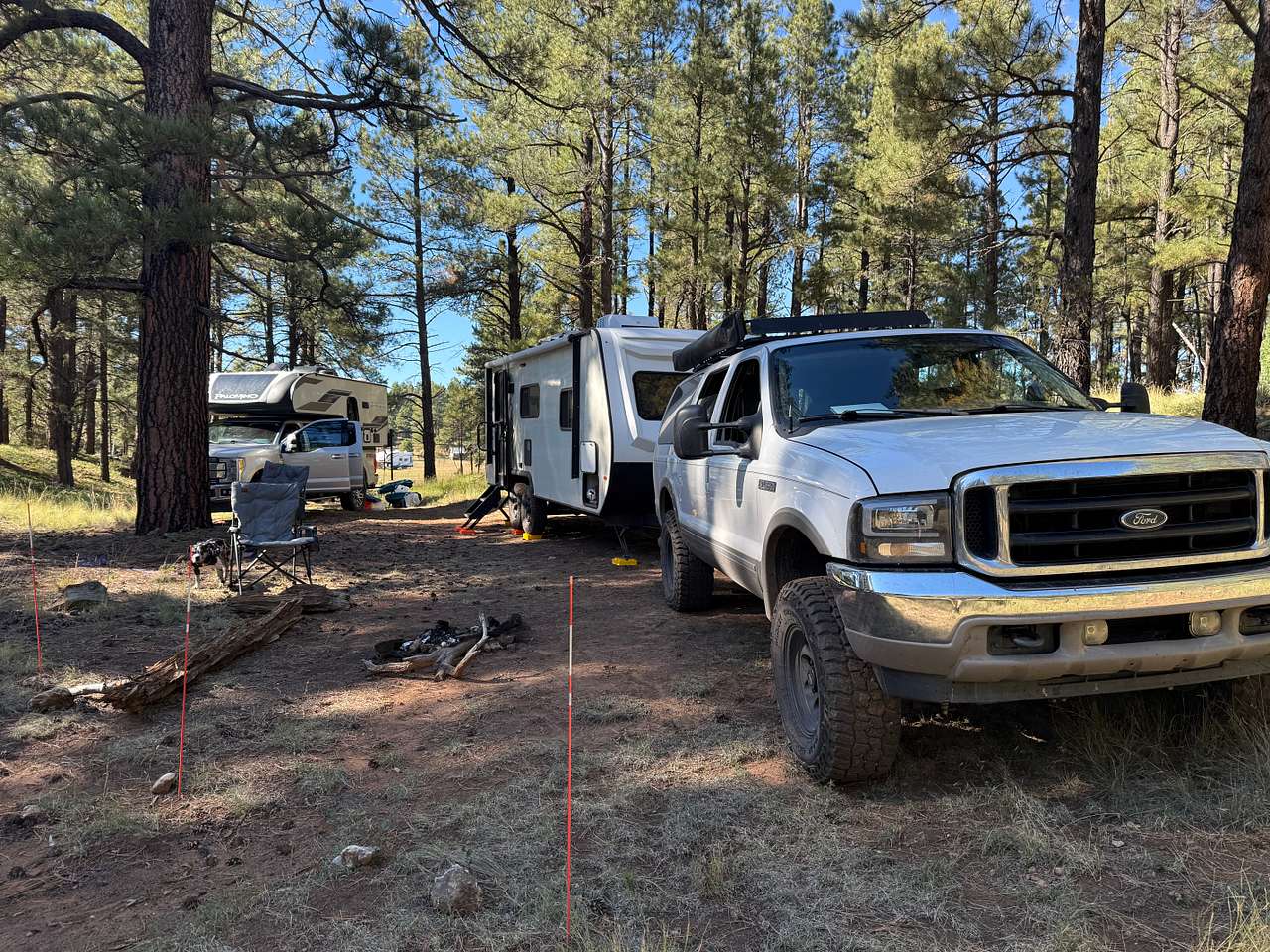 Our rigs parked for the night.