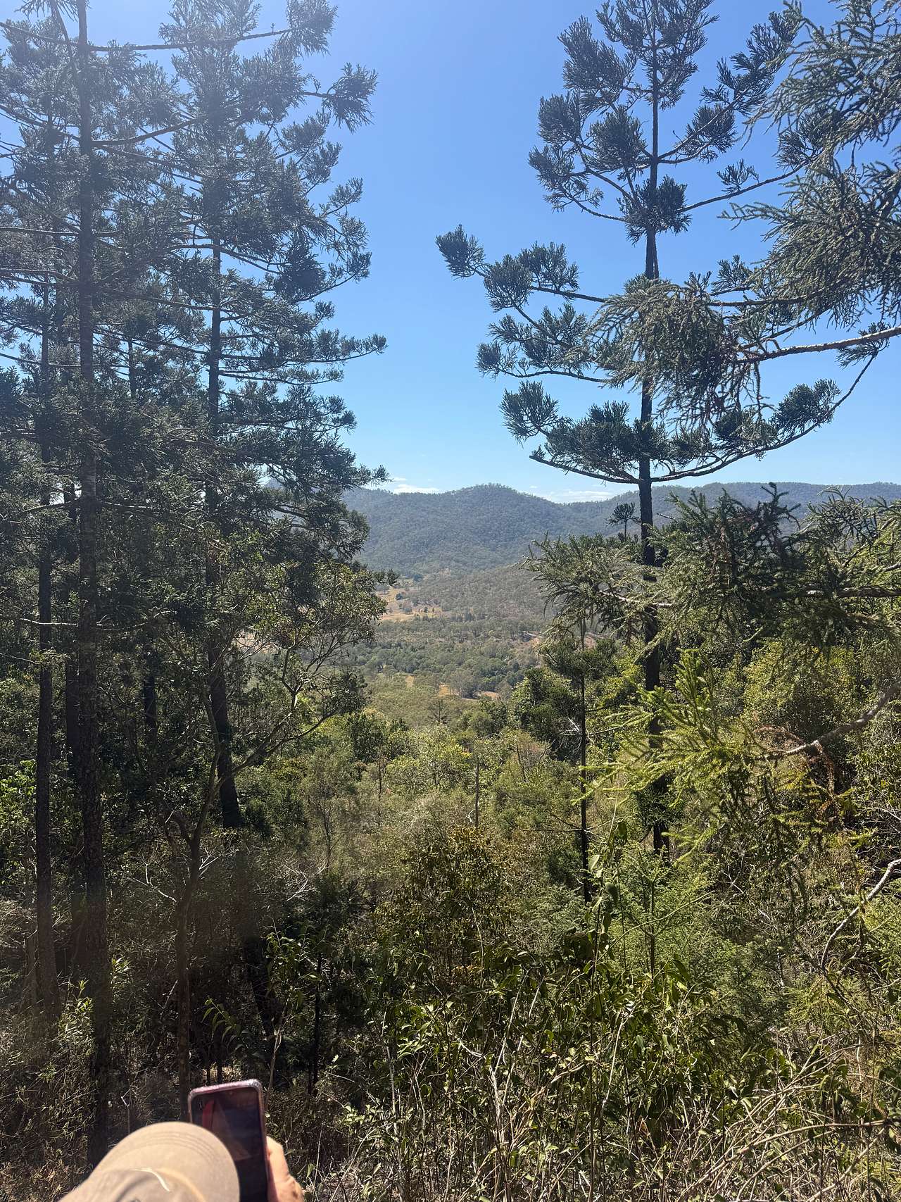 View from halfway up to the cave