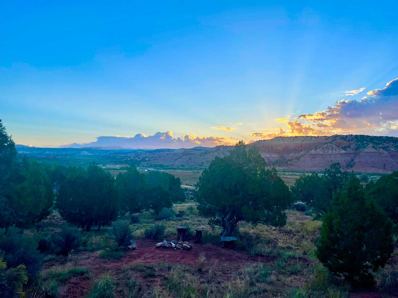 Looking out over the Ranchito at dusk.