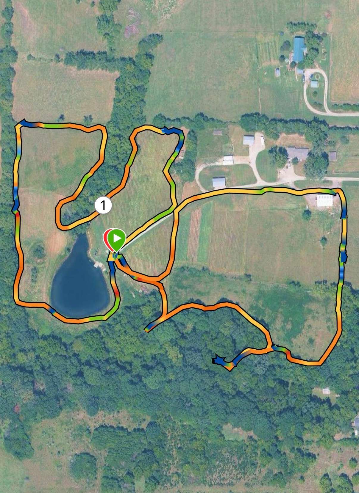 Aerial view of the private and peaceful trails on the property 🤩