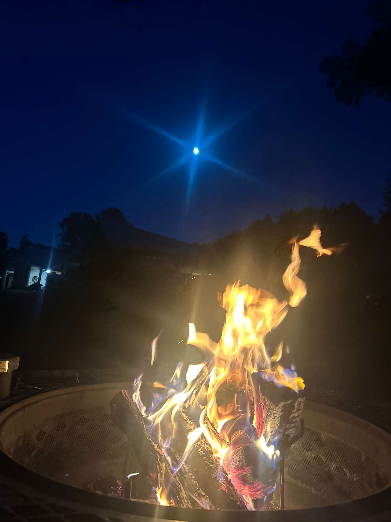 Full moon campfire