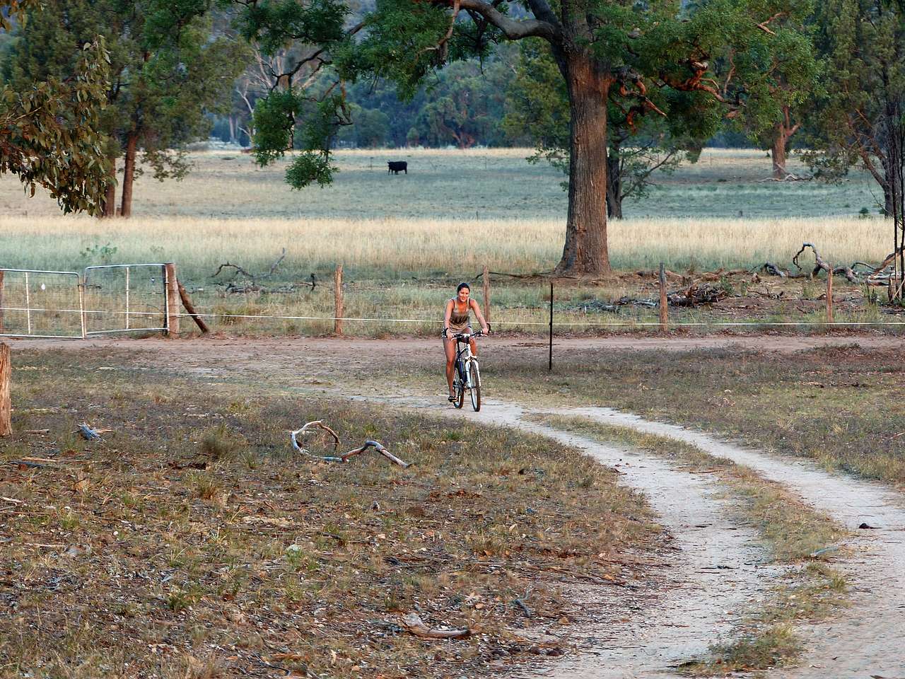 Cross country bike riding