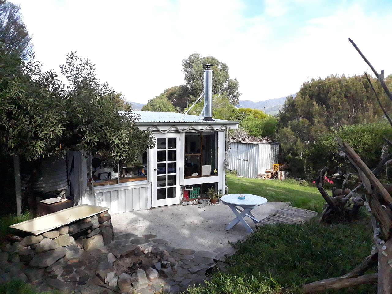 A tiny house in Falmouth, Tasmania