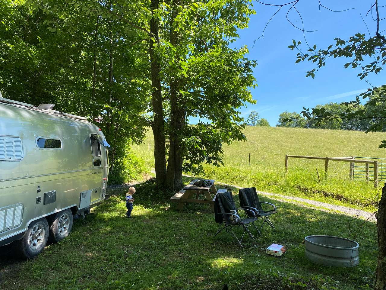 Sites right next to the pastures