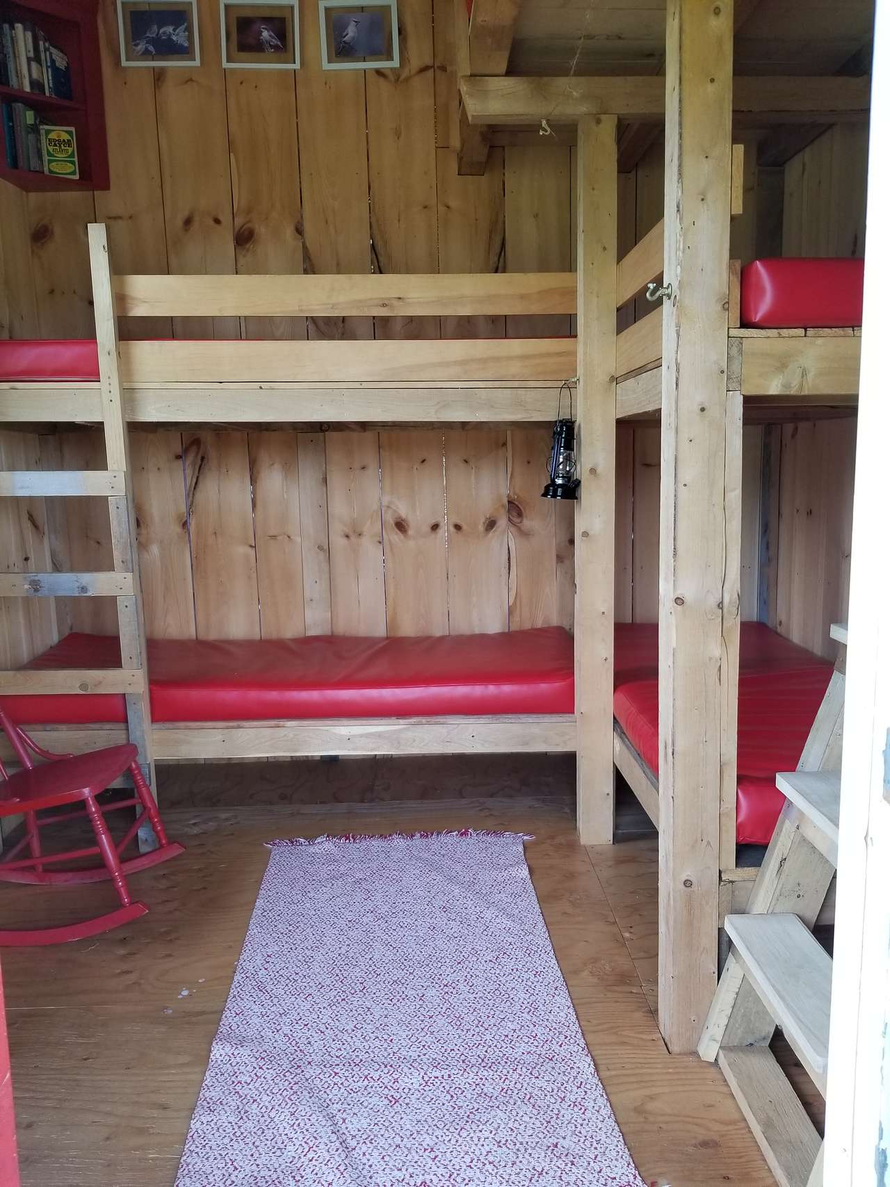 Four bottom bunks.