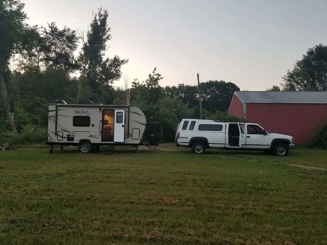 Parking area is large and wide. No tricky backing up is needed!
