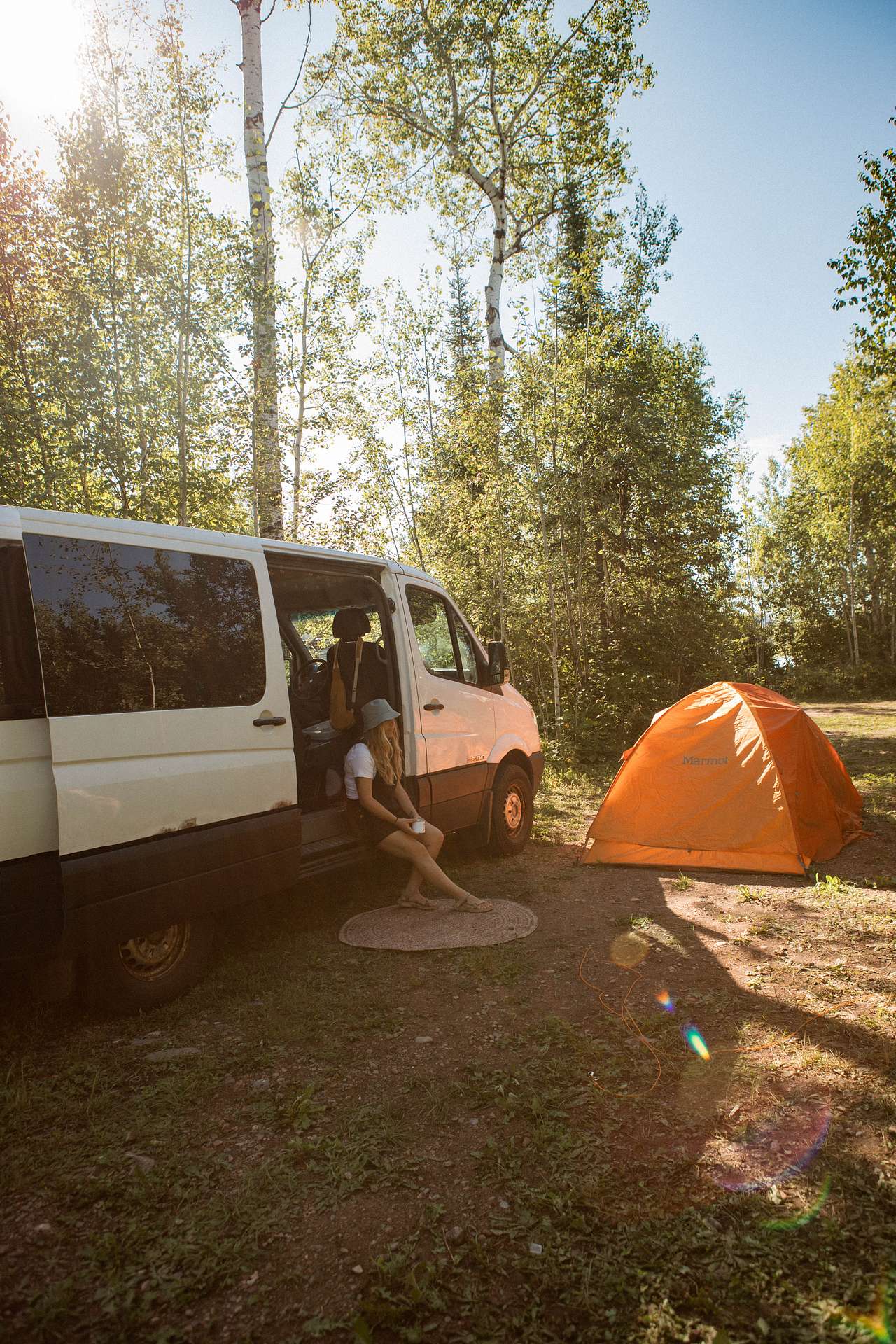 Our campground had tree lines on all sides giving it a sense of privacy!