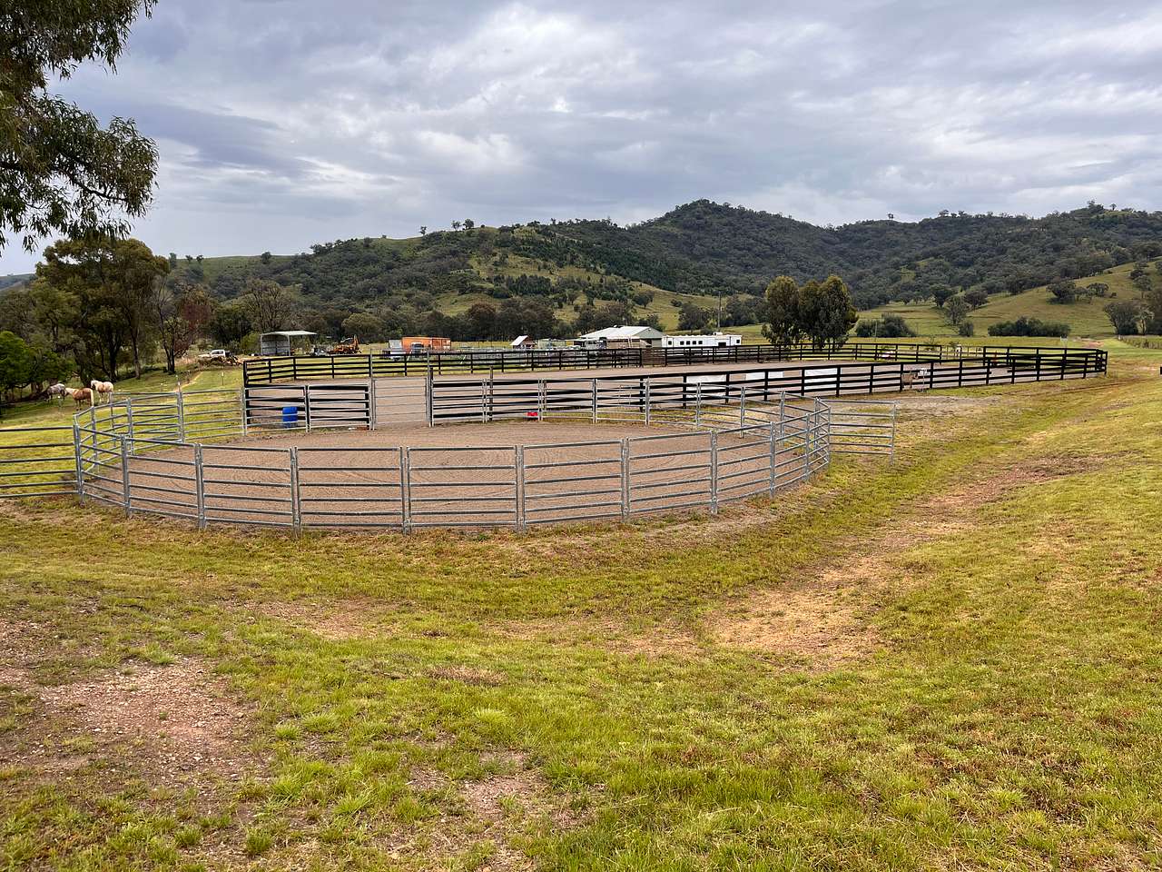 Arena and round yard.
