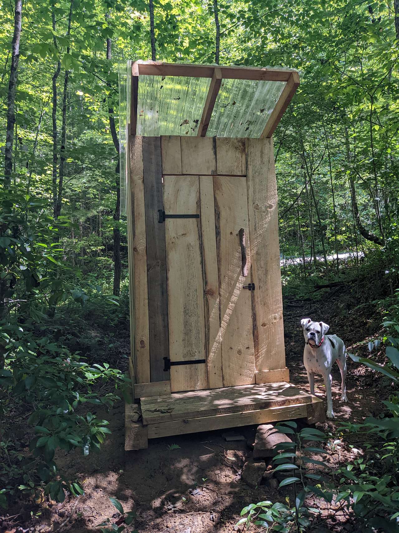 One of 3 pit latrines