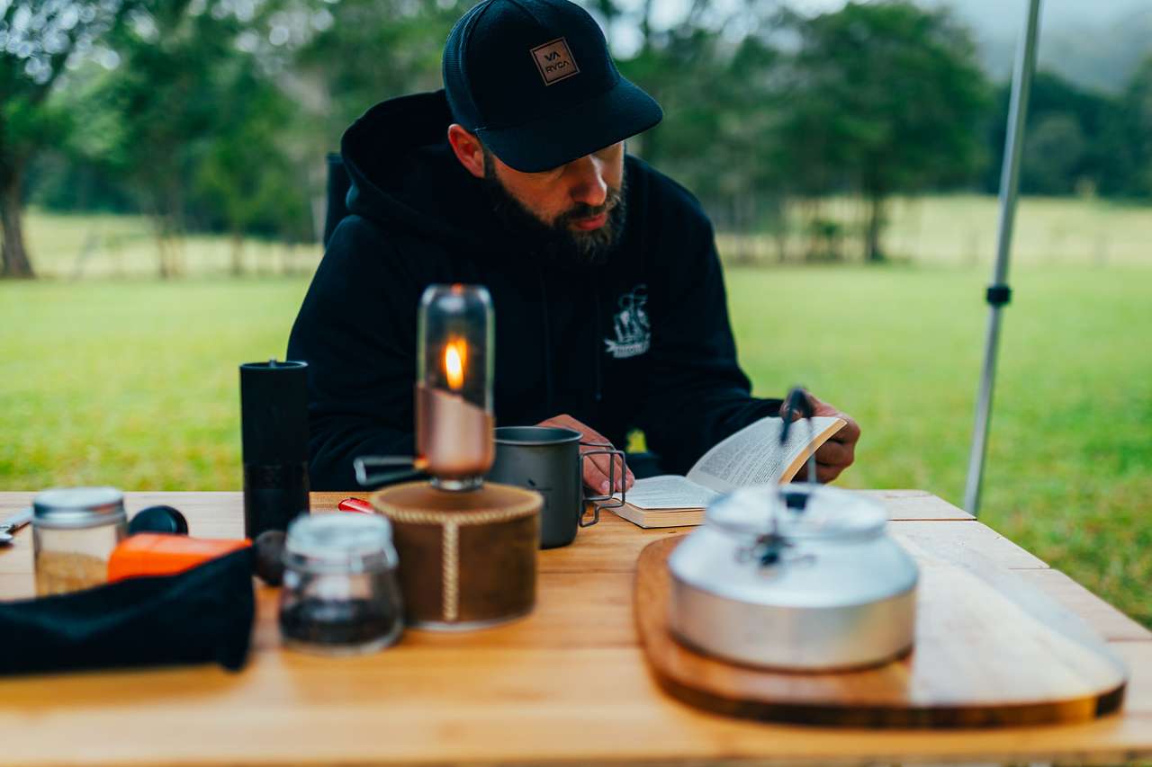 Morning read while enjoying the sounds of nature