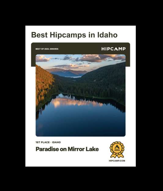Hipcamp 1st Place in Idaho Award Winner for 2024!