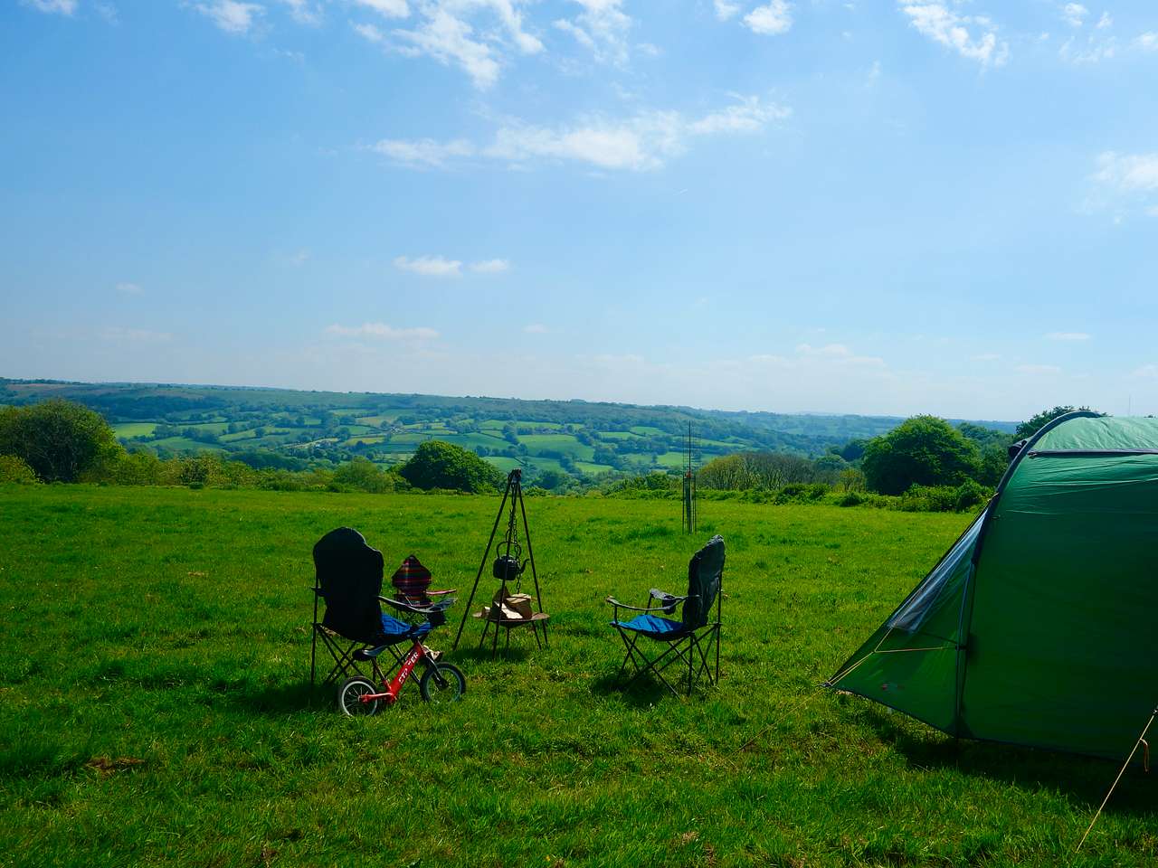 Farm camping in the Blackdown Hills