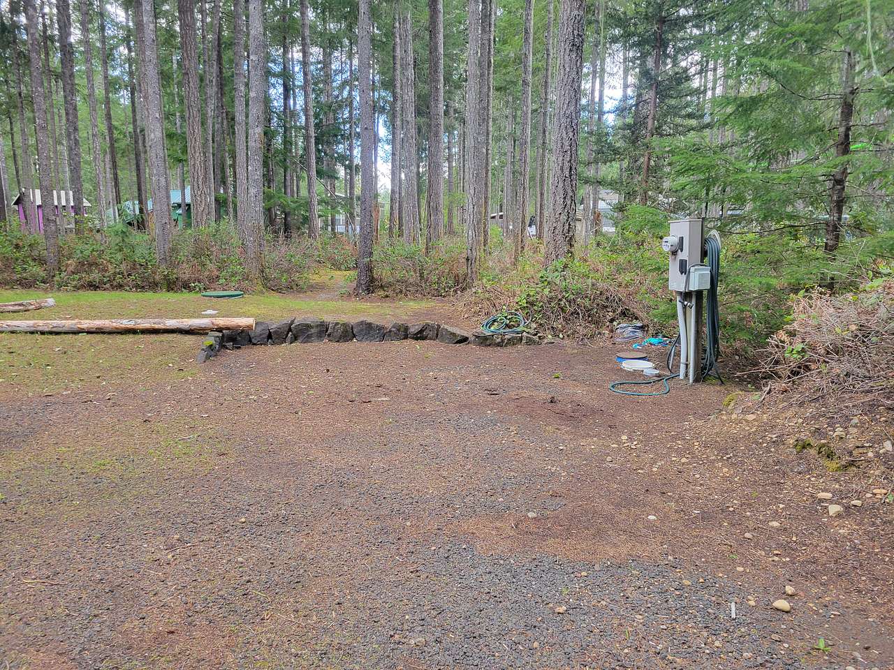 RV site with hookups