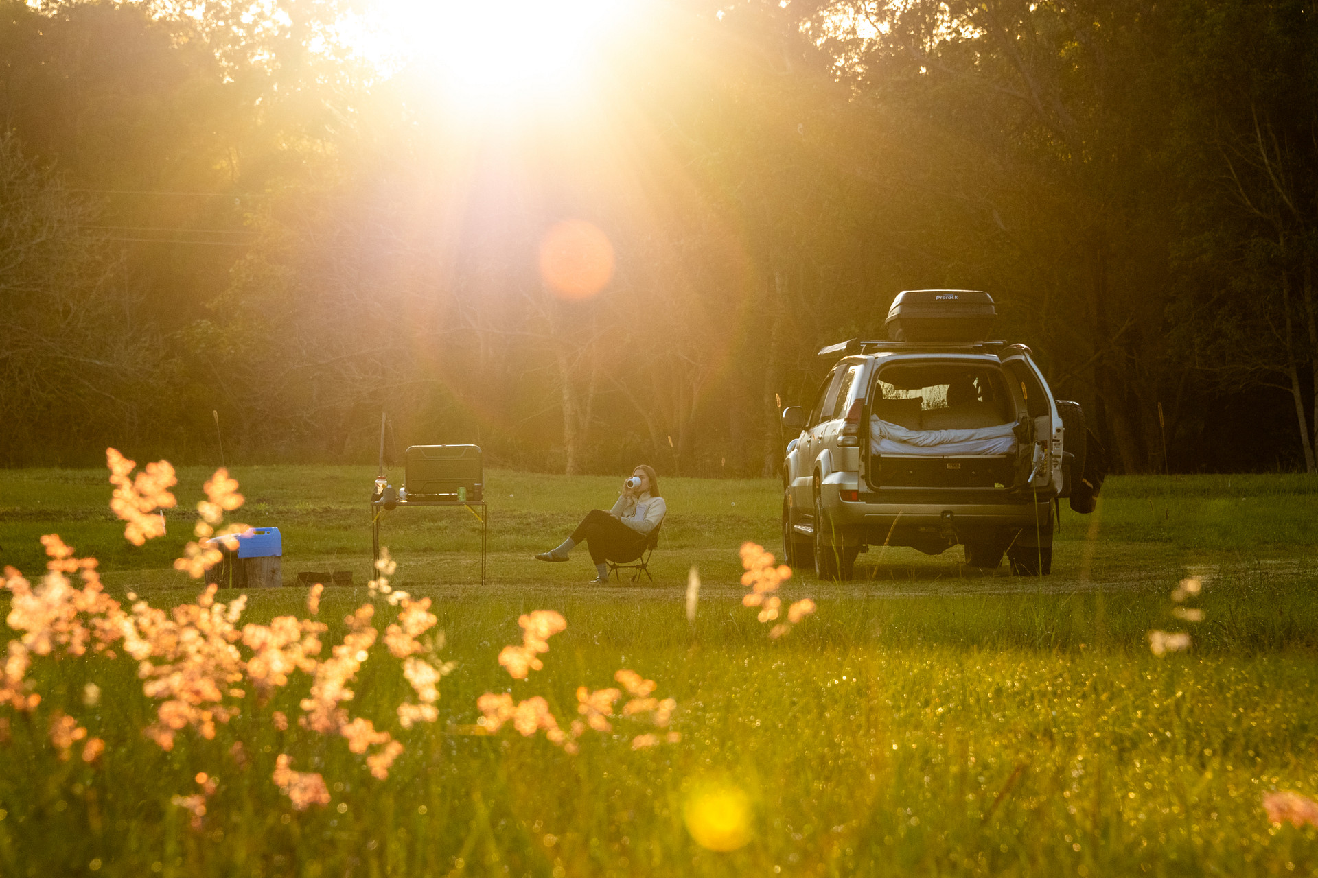Sunset at the campsite