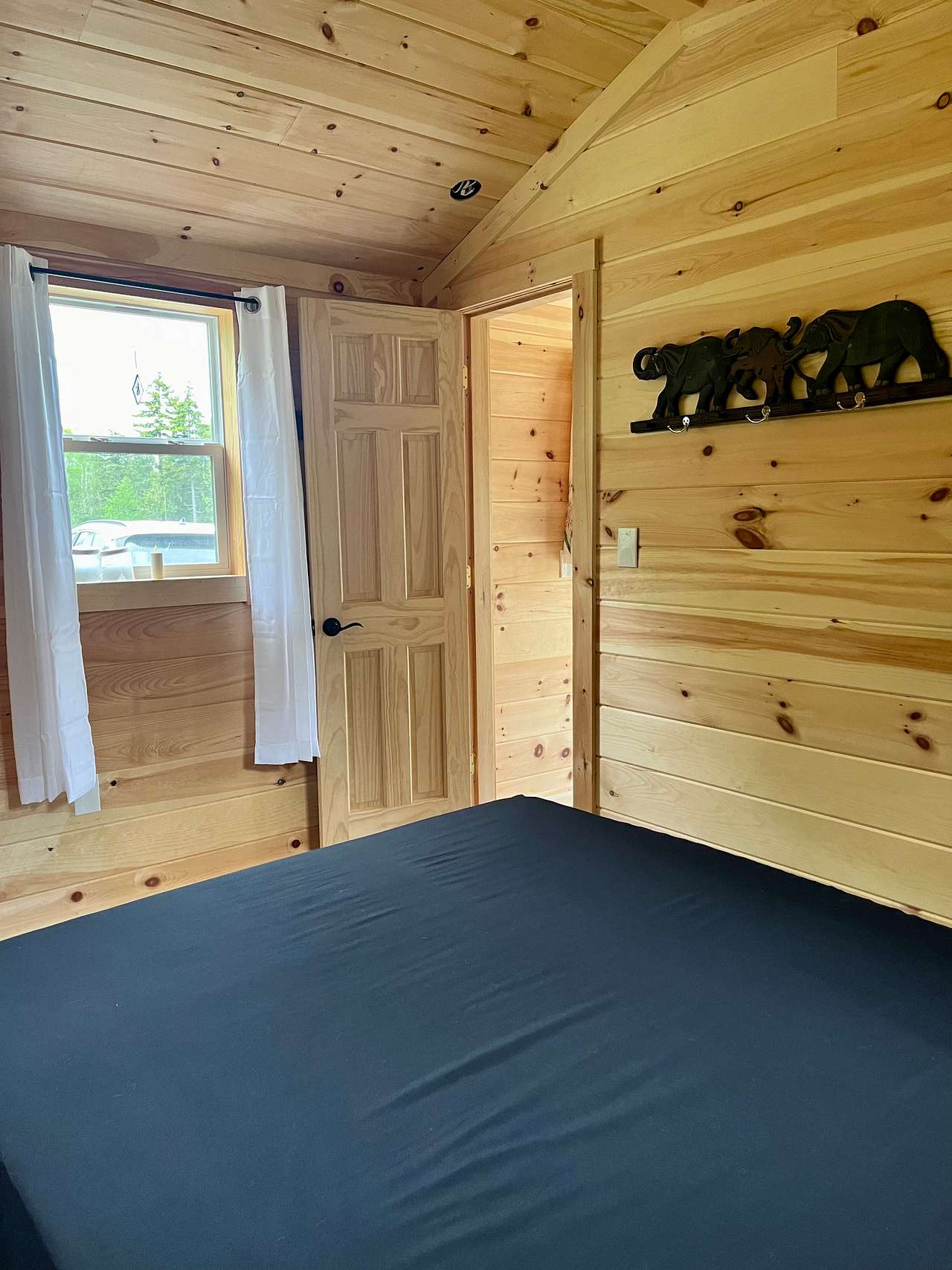 Bedroom door for extra privacy.