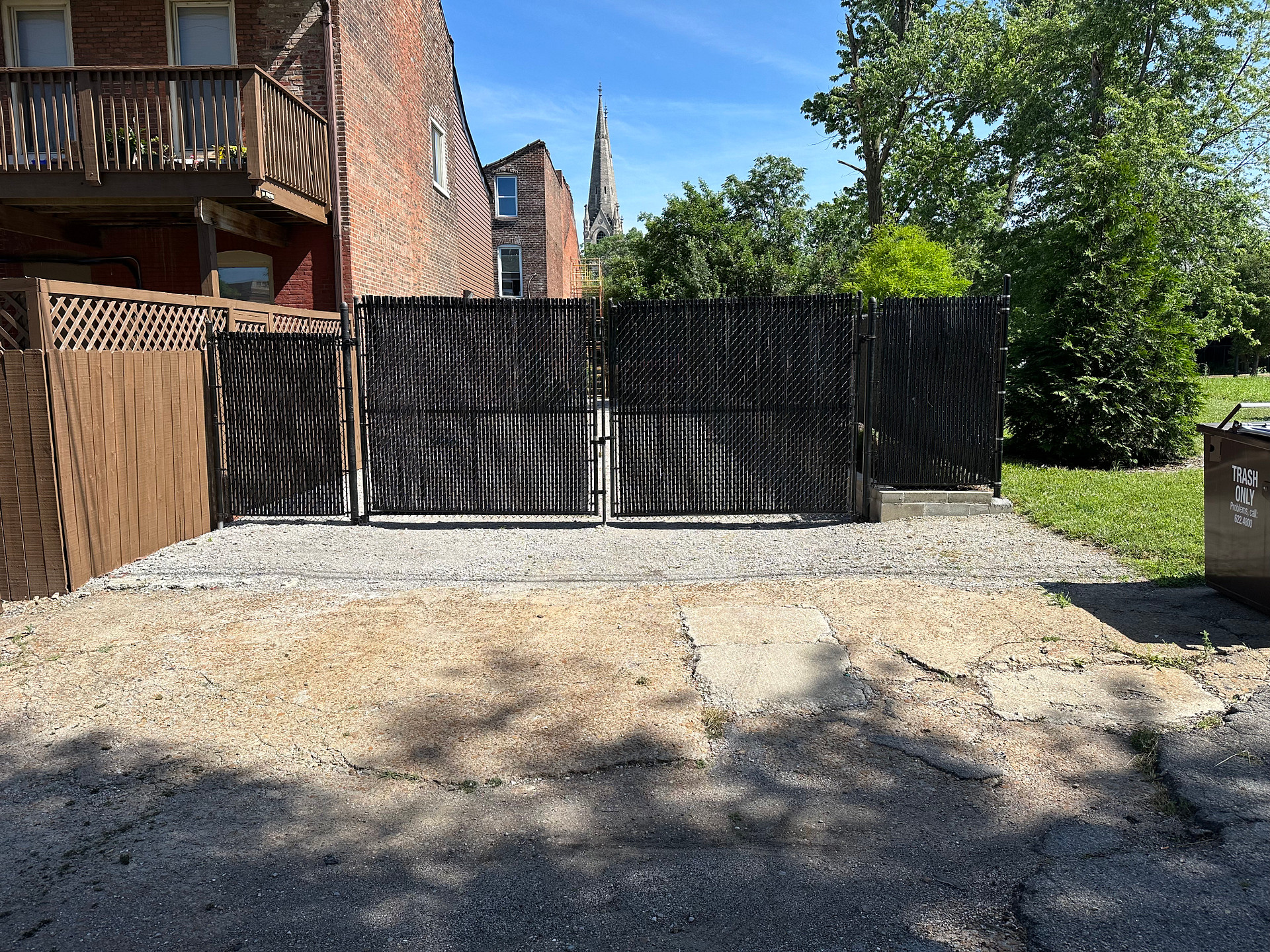 15’ wide gate
