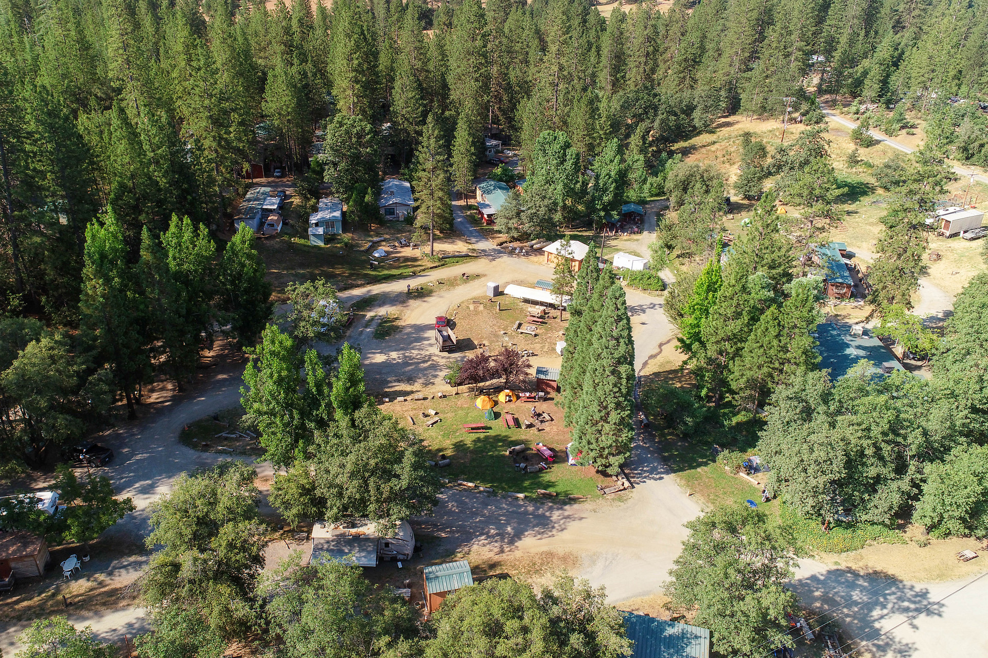 Aerial of Center Tent Area