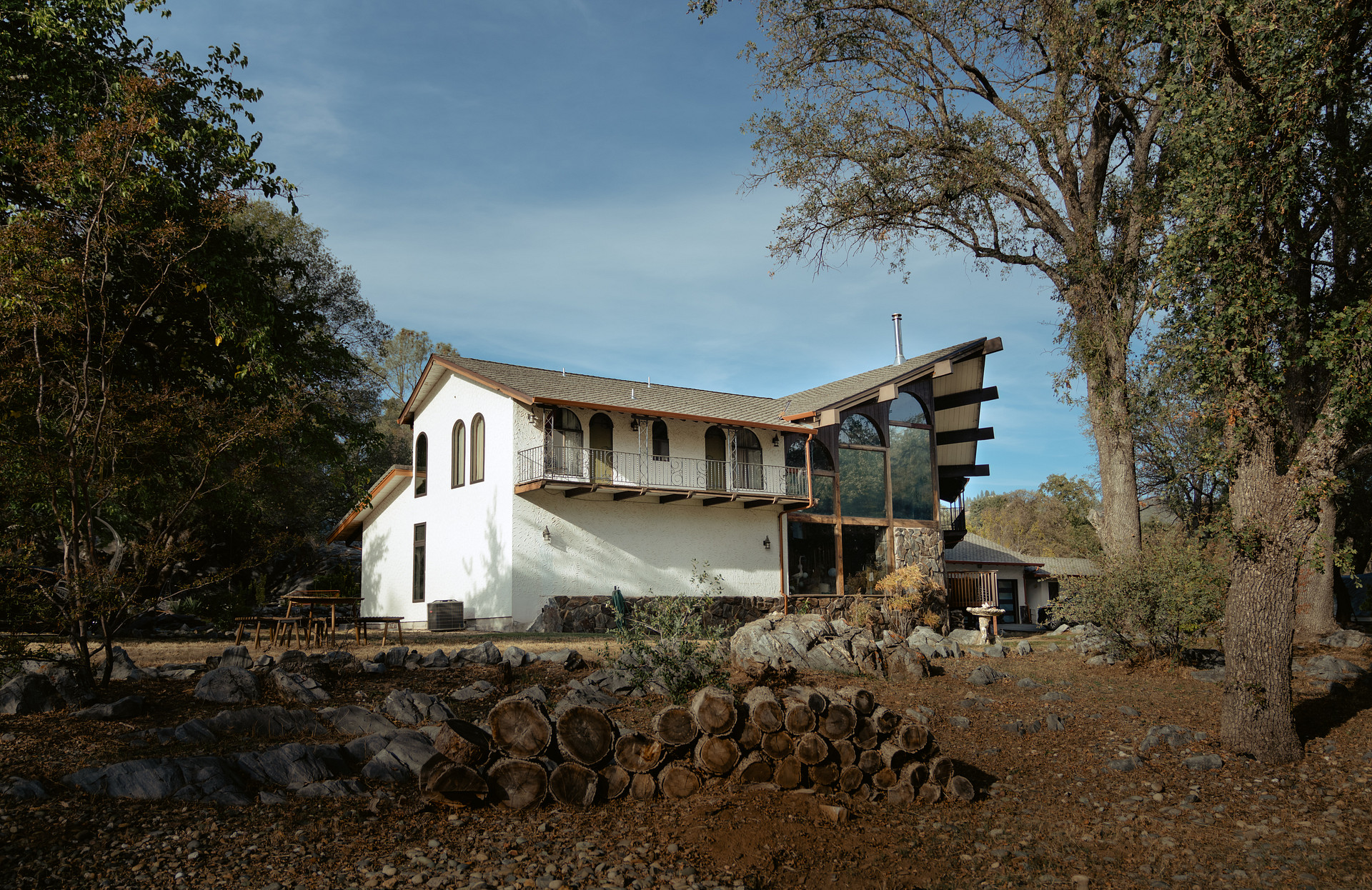 The main house is also a gathering space for private retreats and events. 