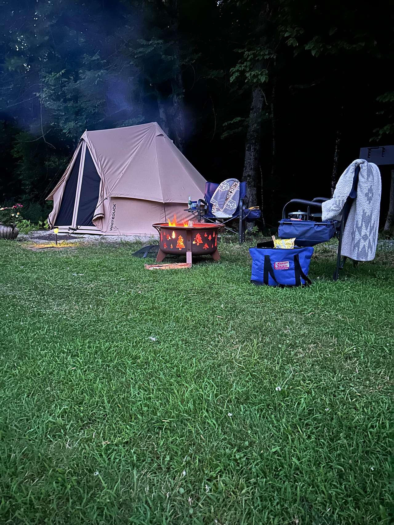 Bell tent glamping site